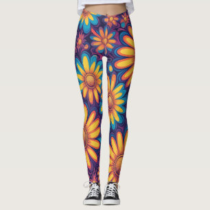 Schattige Daisy Flower Botanical patroonschool mei Leggings
