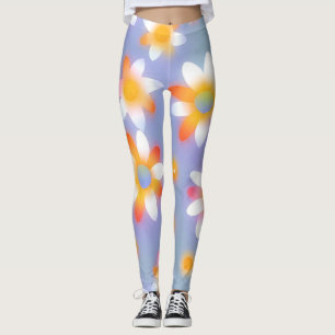 Schattige Daisy Flower Botanical patroonschool mei Leggings