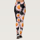 Schattige Daisy Flower Botanical patroonschool mei Leggings (Achterkant)