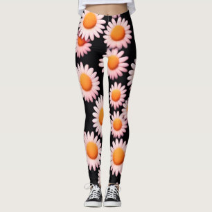 Schattige Daisy Flower Botanical patroonschool mei Leggings
