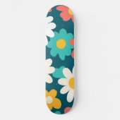 Schattige Daisy Flower Botanical patroonschool mei Persoonlijk Skateboard (Voorkant)