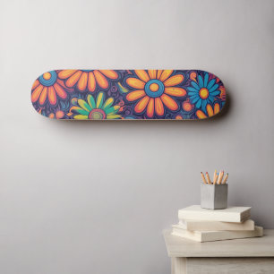 Schattige Daisy Flower Botanical patroonschool mei Persoonlijk Skateboard