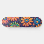 Schattige Daisy Flower Botanical patroonschool mei Persoonlijk Skateboard (Horizontaal)