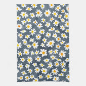 Schattige Daisy Flower Botanical patroonschool mei Theedoek (Verticaal)