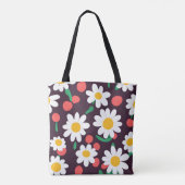 Schattige Daisy Flower Botanical patroonschool mei Tote Bag (Achterkant)