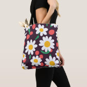 Schattige Daisy Flower Botanical patroonschool mei Tote Bag (Dichtbij)