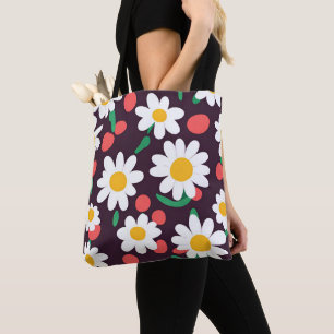 Schattige Daisy Flower Botanical patroonschool mei Tote Bag