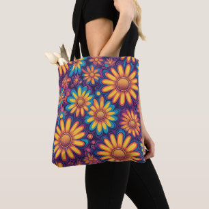Schattige Daisy Flower Botanical patroonschool mei Tote Bag
