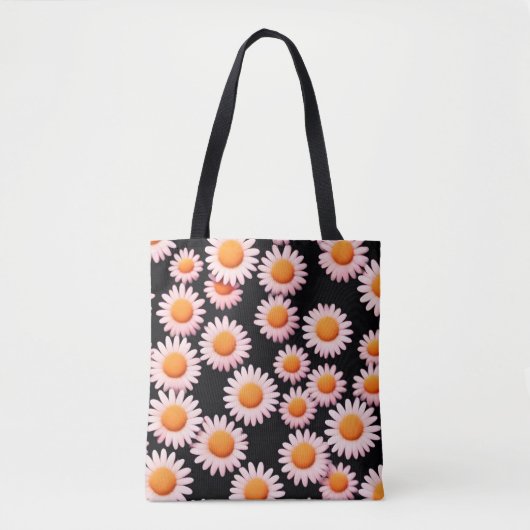 Schattige Daisy Flower Botanical patroonschool mei Tote Bag (Voorkant)