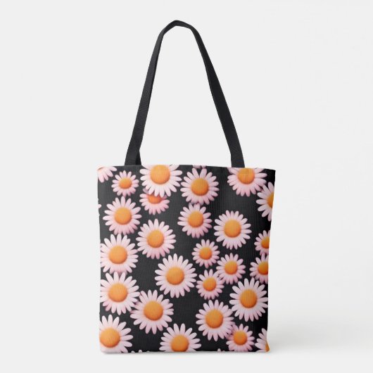 Schattige Daisy Flower Botanical patroonschool mei Tote Bag (Achterkant)