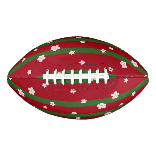 Schattige Daisy Flower Vrolijk Kerstfeest American Football (Voorkant)