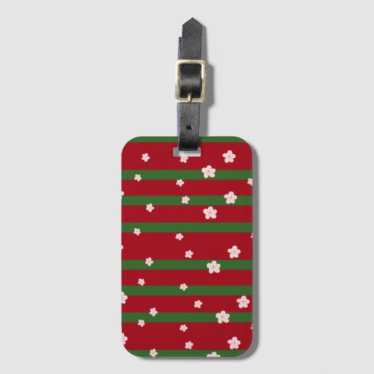 Schattige Daisy Flower Vrolijk Kerstfeest Bagagelabel (Voorkant (verticaal))