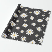Schattige Daisy Flowers Pattern Cadeaupapier (Uitgerold)