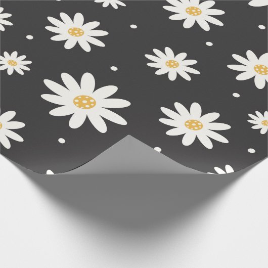 Schattige Daisy Flowers Pattern Cadeaupapier (Hoek)