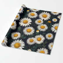 Schattige Daisy Pattern Blauw Wrapping Papier