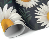 Schattige Daisy Pattern Blauw Wrapping Papier (Rol Hoek)