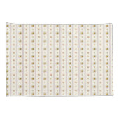 Schattige  Daisy Stripes Crème Wit Kussensloop (Achterkant-Rechts)