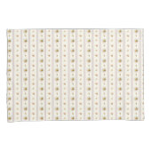 Schattige  Daisy Stripes Crème Wit Kussensloop (Voorkant-Rechts)