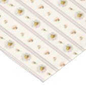 Schattige  Daisy Stripes Crème Wit Tafelkleed (Gekanteld)