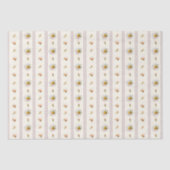 Schattige Daisy Stripes Crème Wit Tissuepapier (Voorkant)