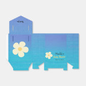 Schattige Daisy Turquoise Dank u Baby shower Bedankdoosjes (Uitgevouwen)