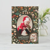 Schattige Daisy Woodland Animal Forest Feestdagenkaart (Staand voorkant)