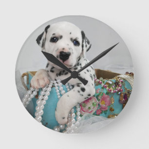 Schattige Dalmatiaanse Pup Ronde Klok