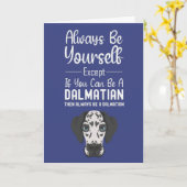 Schattige Dalmatiër Kaarten Puppy Blauw Grappige H (Gele Bloem)