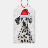 Schattige Dalmatiër Kerstvakantie Cadeaulabel (Voorkant)