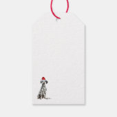 Schattige Dalmatiër Kerstvakantie Cadeaulabel (Achterkant)