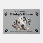 Schattige Dalmatische hond Deurmat (Voorkant)