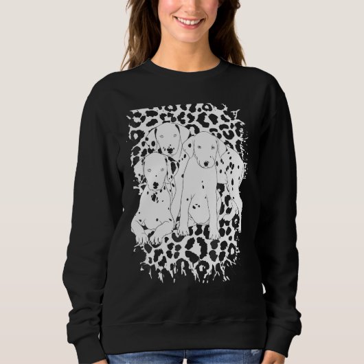 Schattige Dalmatische Hond Pup Trui (Voorkant)