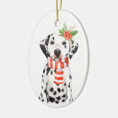 Schattige Dalmatische Puppy First Holiday Ornament (Links)