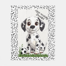 Schattige Dalmatische Puppy Voetbal Kunst