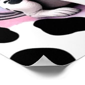 Schattige Dalmatische Puppy Waterverf Verjaardag Poster (Hoek)