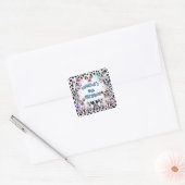 Schattige Dalmatische Puppy Waterverf Verjaardag Vierkante Sticker (Envelop)