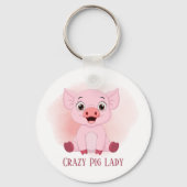 schattige dame voegt tekst toe sleutelhanger (Voorkant)