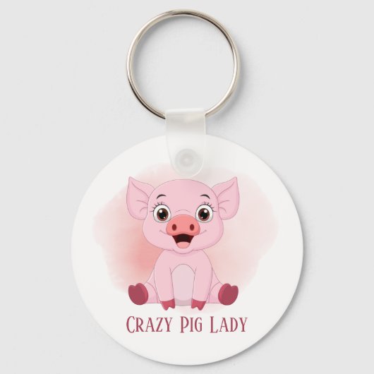 schattige dame voegt tekst toe sleutelhanger (Voorkant)