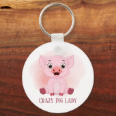 schattige dame voegt tekst toe sleutelhanger (Voorkant)