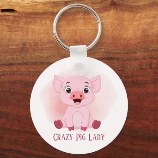 schattige dame voegt tekst toe sleutelhanger (Voorkant)