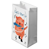 Schattige Dancing Beer Let's Party Gift Bag Klein Cadeauzakje (Achterkant Gekanteld)