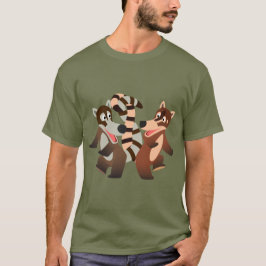 Schattige Dancing Cartoon Coatimundis T-shirt