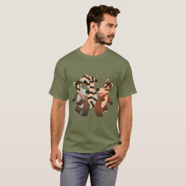 Schattige Dancing Cartoon Coatimundis T-shirt