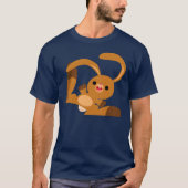 Schattige Dancing Cartoon Konijn T-shirt (Voorkant)
