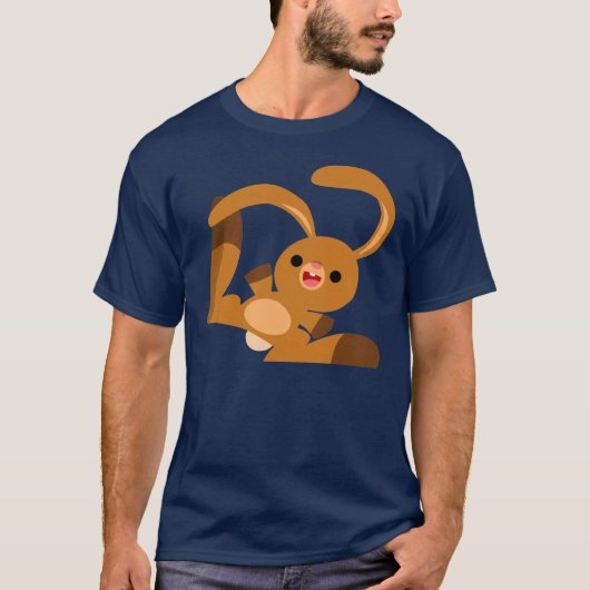 Schattige Dancing Cartoon Konijn T-shirt (Voorkant)