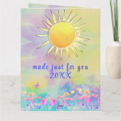 Schattige Dancing Dog Waterverf Art Happy Birthday Kaart (Achterkant)