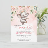 Schattige Dancing Elephant Baby shower is onderweg Kaart (Staand voorkant)