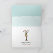 Schattige Dancing Rendier - Kerst vakantie Kaart (Binnen)