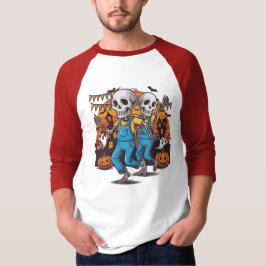 Schattige Dancing Skeleton - 3/4 Sleeve Shirt. T-shirt