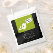 Schattige dank je Birdy | olijfgroen Bedankzakje (Geknipt)